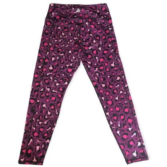 Adrienne Vittadini Sport Leopard Print High Rise Leggings - Picture 3 of 5